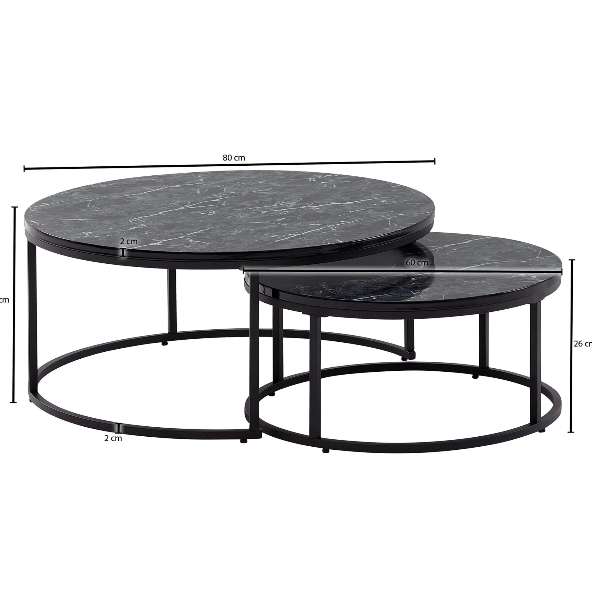 Couchtische 2er-Set LAM LUK KA