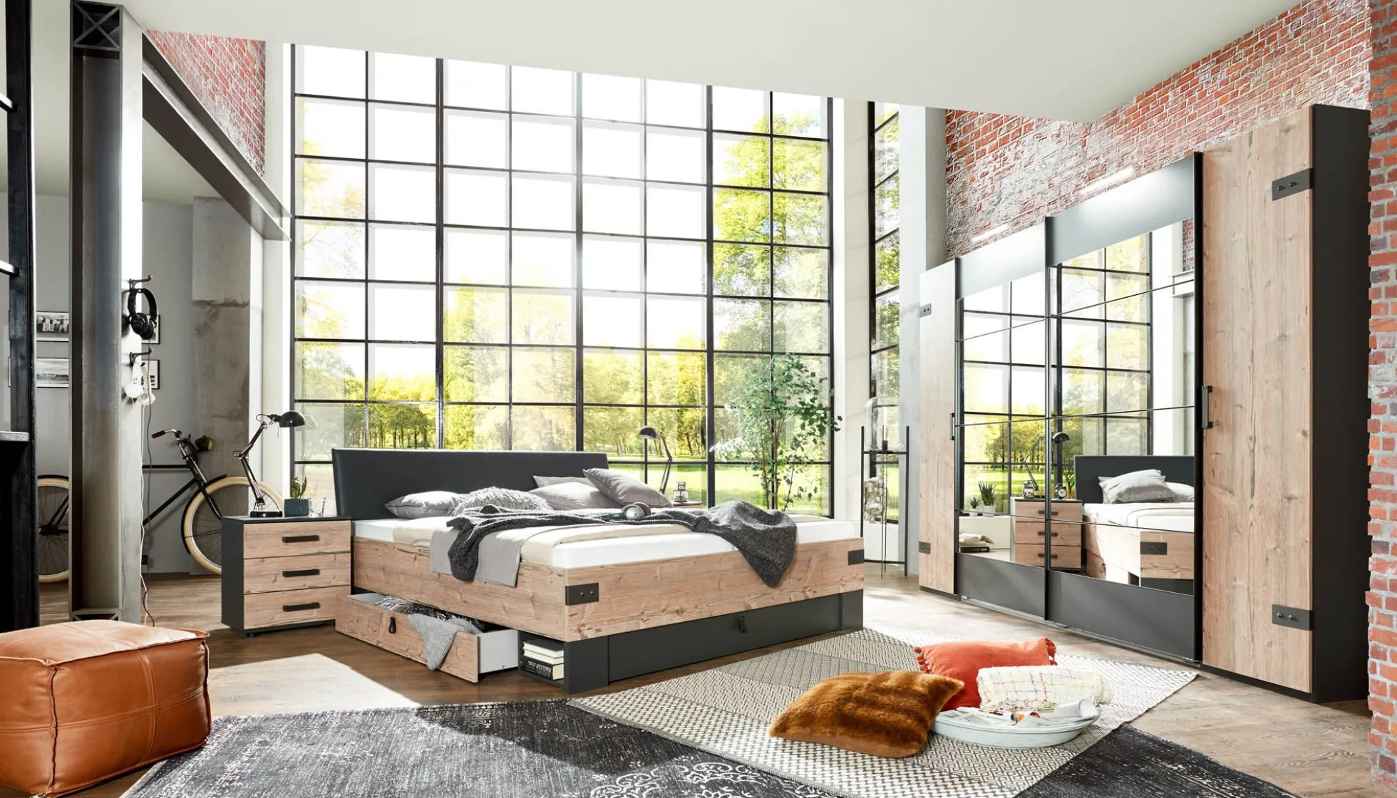 Dreh-/Schwebetürenschrank STOCKHOLM