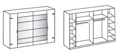 Dreh-/Schwebetürenschrank STOCKHOLM