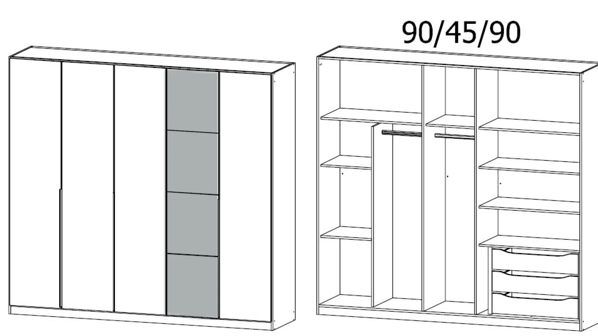 Drehtürenschrank BELLEZZA