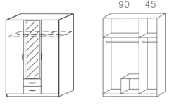 Drehtürenschrank CASE