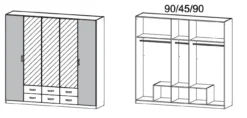 Drehtürenschrank GANDRA