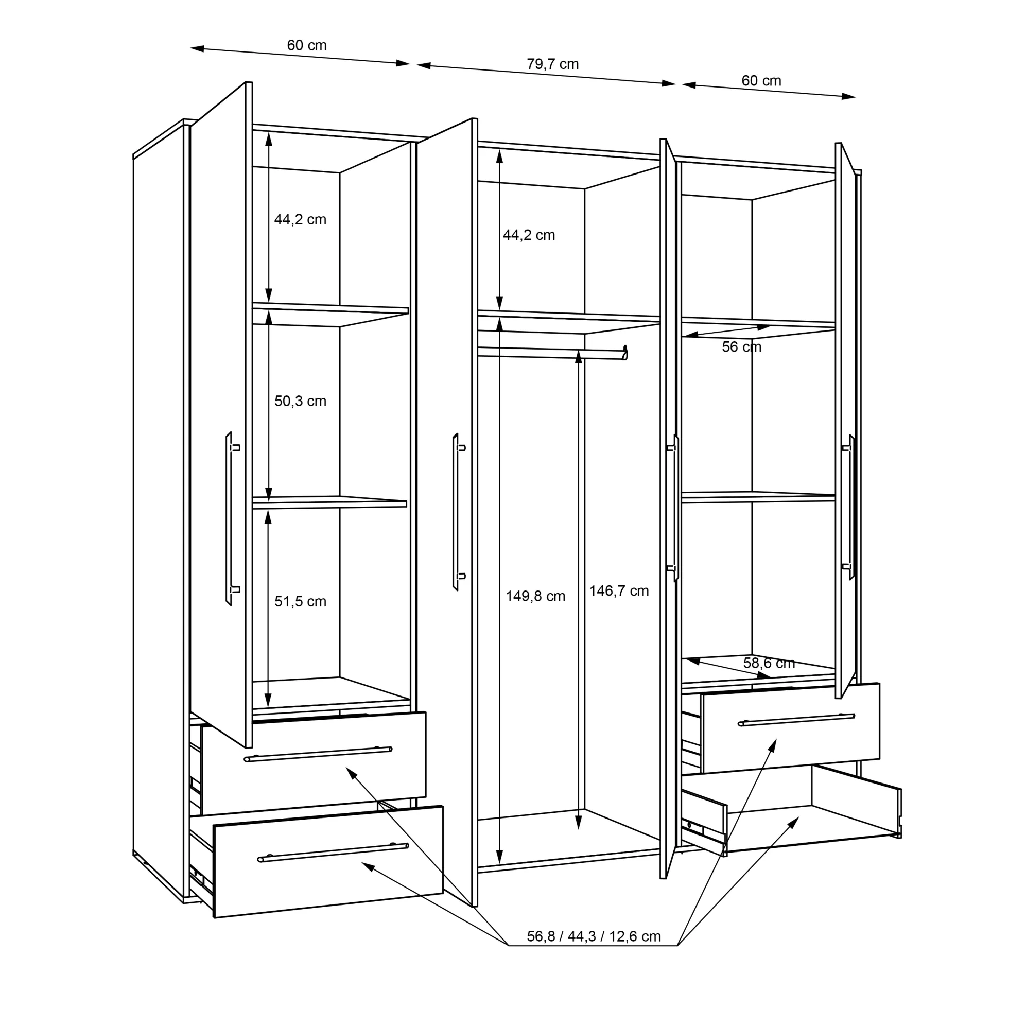 Drehtürenschrank VALGA