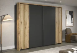 Dreh- und Schwebetürenschrank ESTEBAN