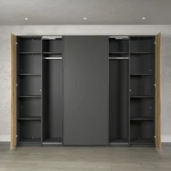 Dreh- und Schwebetürenschrank ESTEBAN