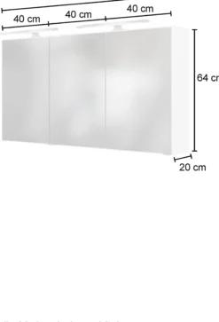 3D-Spiegelschrank 120 AREZZO