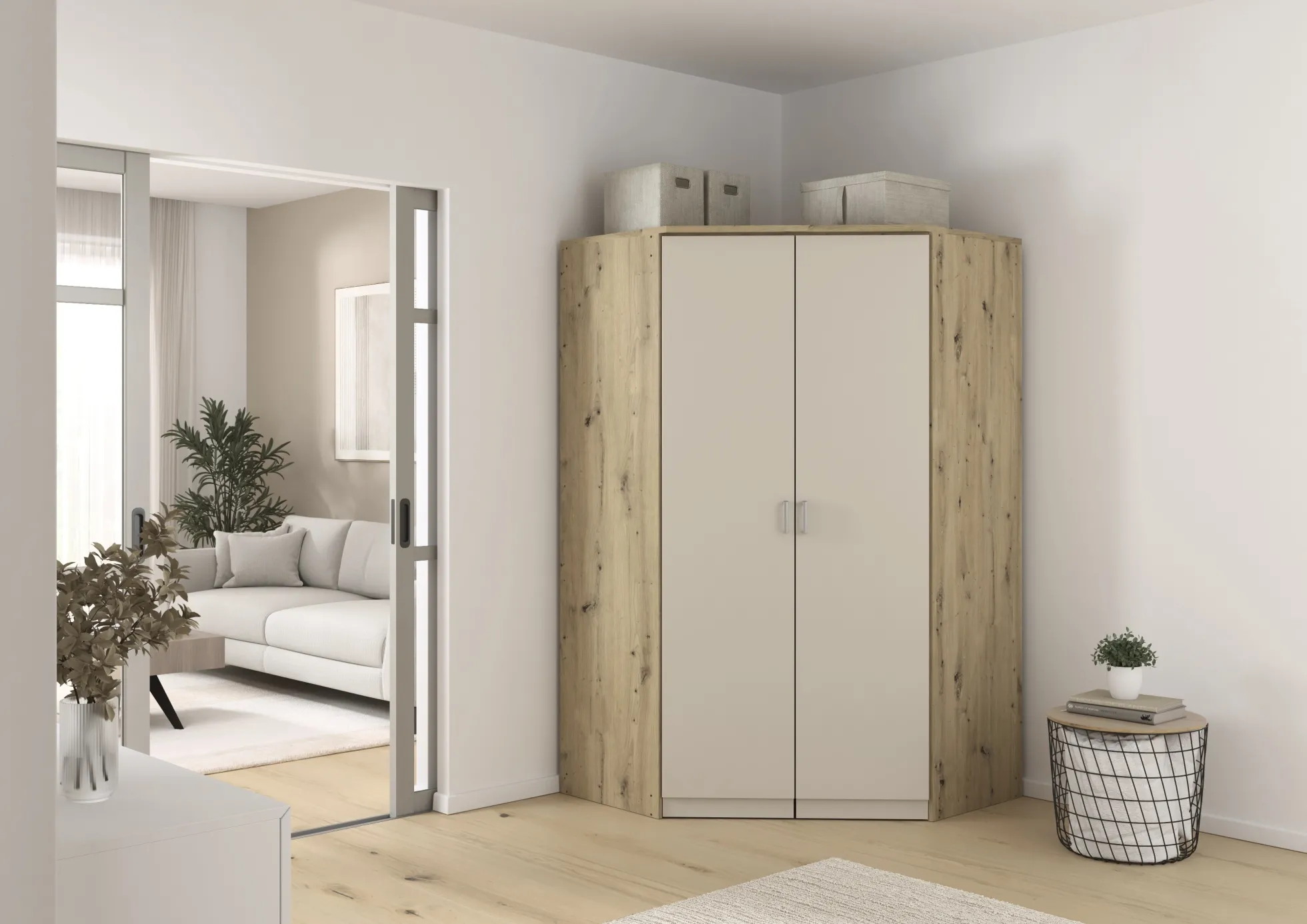 Eck-Kleiderschrank BREMEN-EXTRA