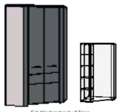 Eck-Kleiderschrank YOOP