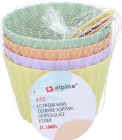 Eiscreme/Dessertschüsseln 8tlg. ALPINA