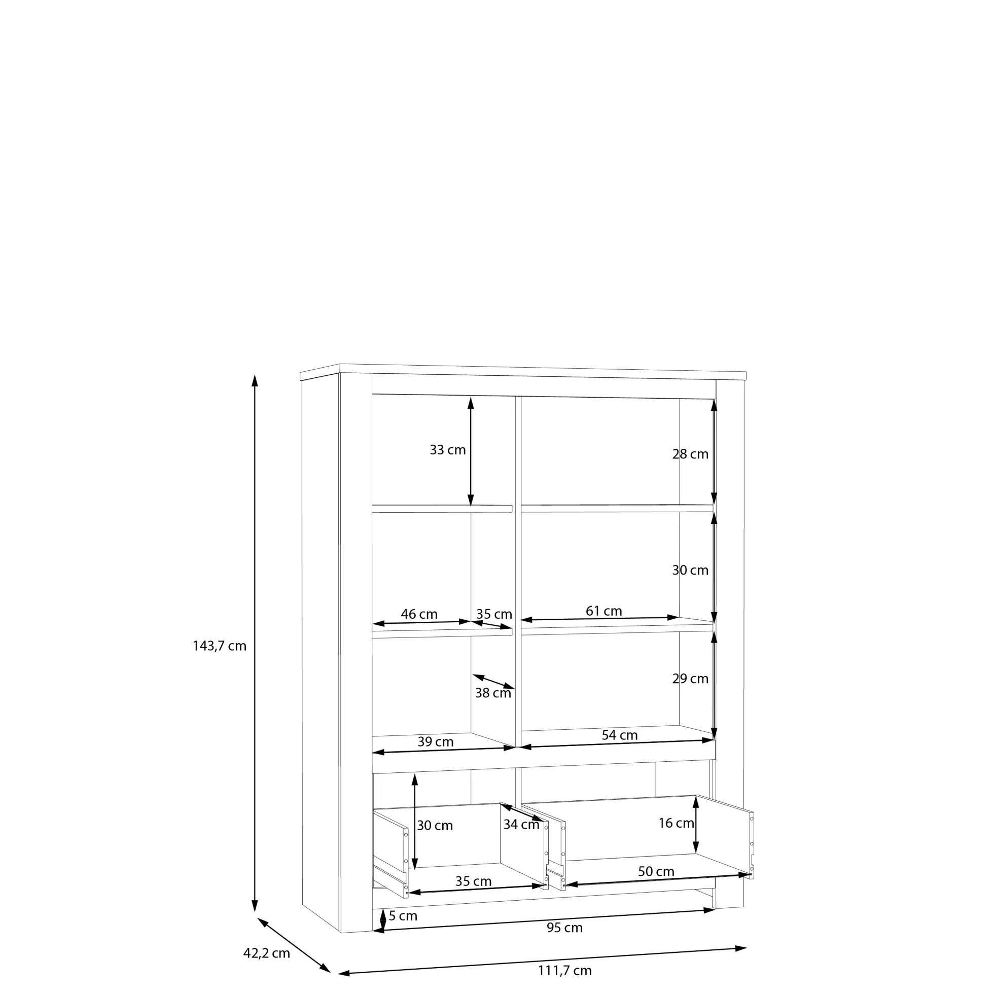 Highboardvitrine KALLASTE