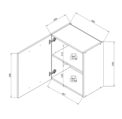 Hängeschrank 50 GLASGOW