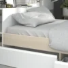 140-iger Stauraumbett mit Kleiderschrank, Schreibtisch und Kommode MOST 75