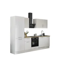 Küchenblock mit E-Geräten CORNWALL (Zeile-Geschirrspüler-Kühlschrank) II