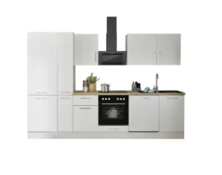 Küchenblock mit E-Geräten CORNWALL (Zeile-Geschirrspüler-Kühlschrank-Apotheker) II
