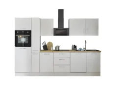 Küchenblock mit E-Geräten CORNWALL (Zeile-Backofen-Geschirrspüler-Kühlschrank-Apotheker) II