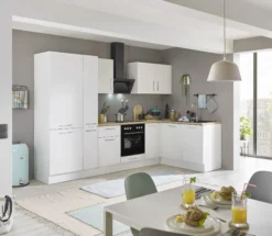 Küchenblock mit E-Geräten CORNWALL (Ecke-Kühlschrank-Apotheker) II