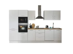 Küchenblock mit E-Geräten CORNWALL (Zeile-Backofen-Geschirrspüler-Kühlschrank-Mikrowelle) I
