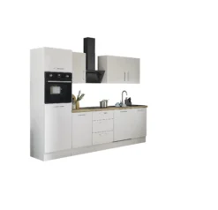 Küchenblock mit E-Geräten CORNWALL (Zeile-Backofen-Kühlschrank) IV