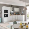 Küchenblock mit E-Geräten CORNWALL (Ecke-Backofen-Mikrowelle-Apotheker) I