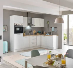 Küchenblock mit E-Geräten CORNWALL (Ecke-Backofen-Kühlschrank) I