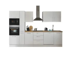 Küchenblock mit E-Geräten CORNWALL (Zeile-Backofen-Geschirrspüler-Mikrowelle-Apotheker) I