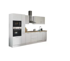 Küchenblock mit E-Geräten CORNWALL (Zeile-Backofen-Geschirrspüler-Mikrowelle-Apotheker) I