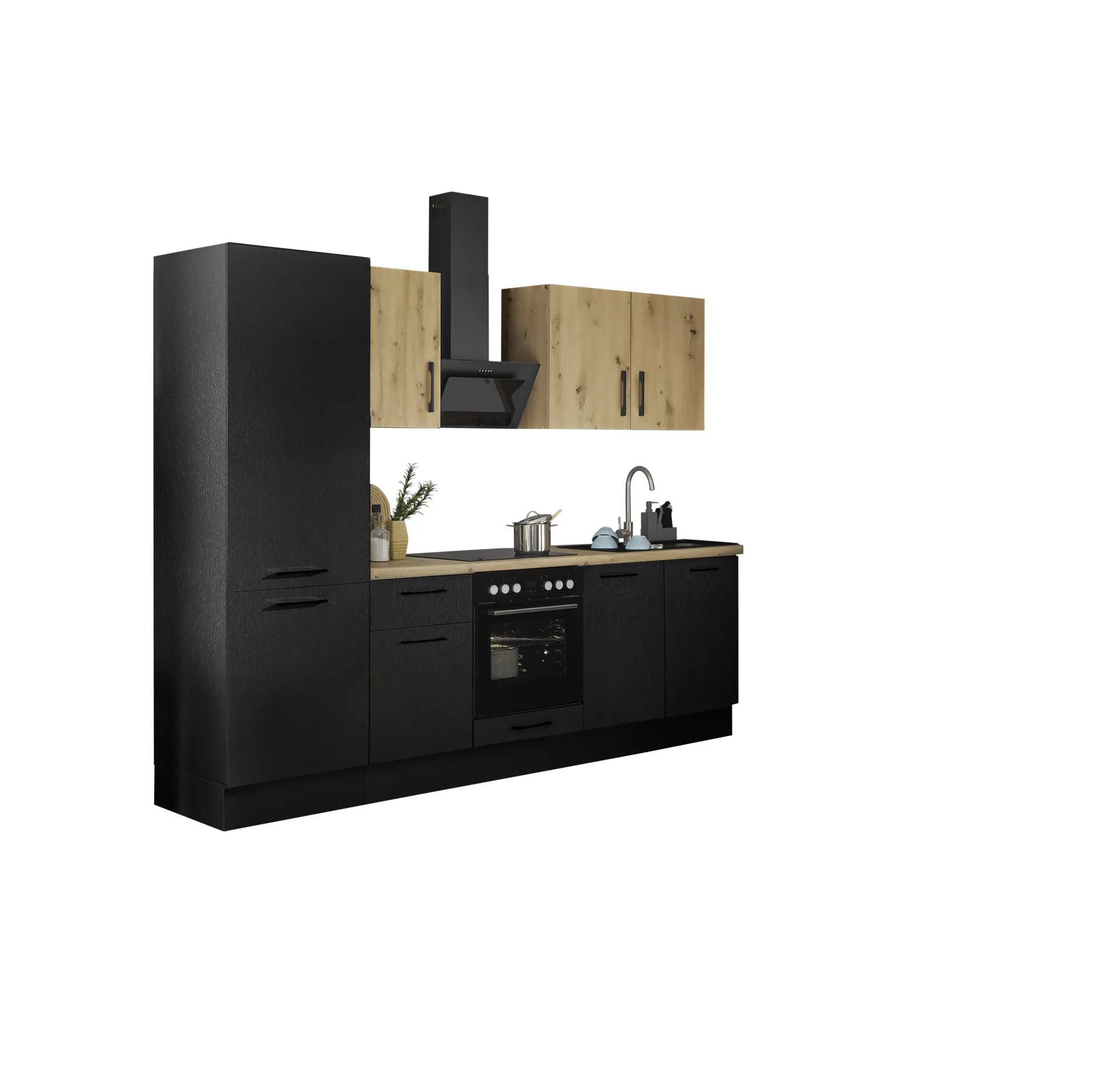 Küchenblock mit E-Geräten CORNWALL (Zeile-Kühlschrank) IV