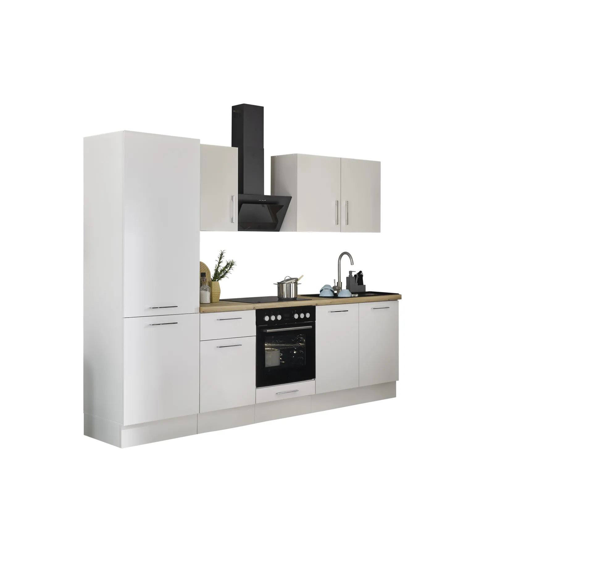 Küchenblock mit E-Geräten CORNWALL (Zeile-Kühlschrank) II