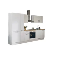 Küchenblock mit E-Geräten CORNWALL (Zeile-Geschirrspüler-Kühlschrank-Apotheker) I