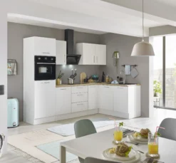 Küchenblock mit E-Geräten CORNWALL (Ecke-Backofen-Kühlschrank) II