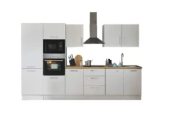 Küchenblock mit E-Geräten CORNWALL (Zeile-Backofen-Kühlschrank-Mikrowelle) I