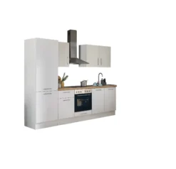 Küchenblock mit E-Geräten CORNWALL (Zeile-Kühlschrank) I