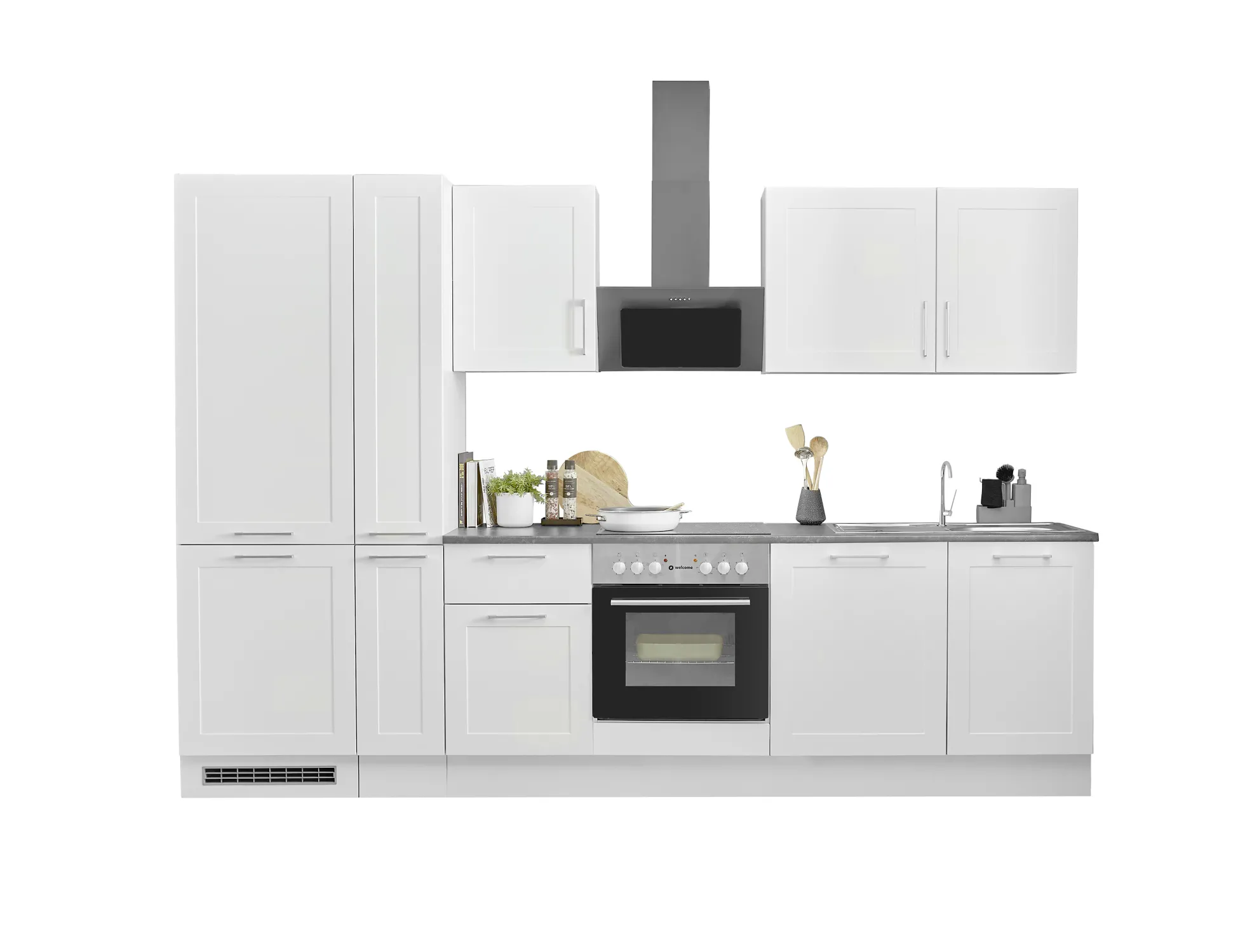 Küchenblock mit E-Geräten HASTINGS (Zeile-Kühlschrank-Apotheker) I