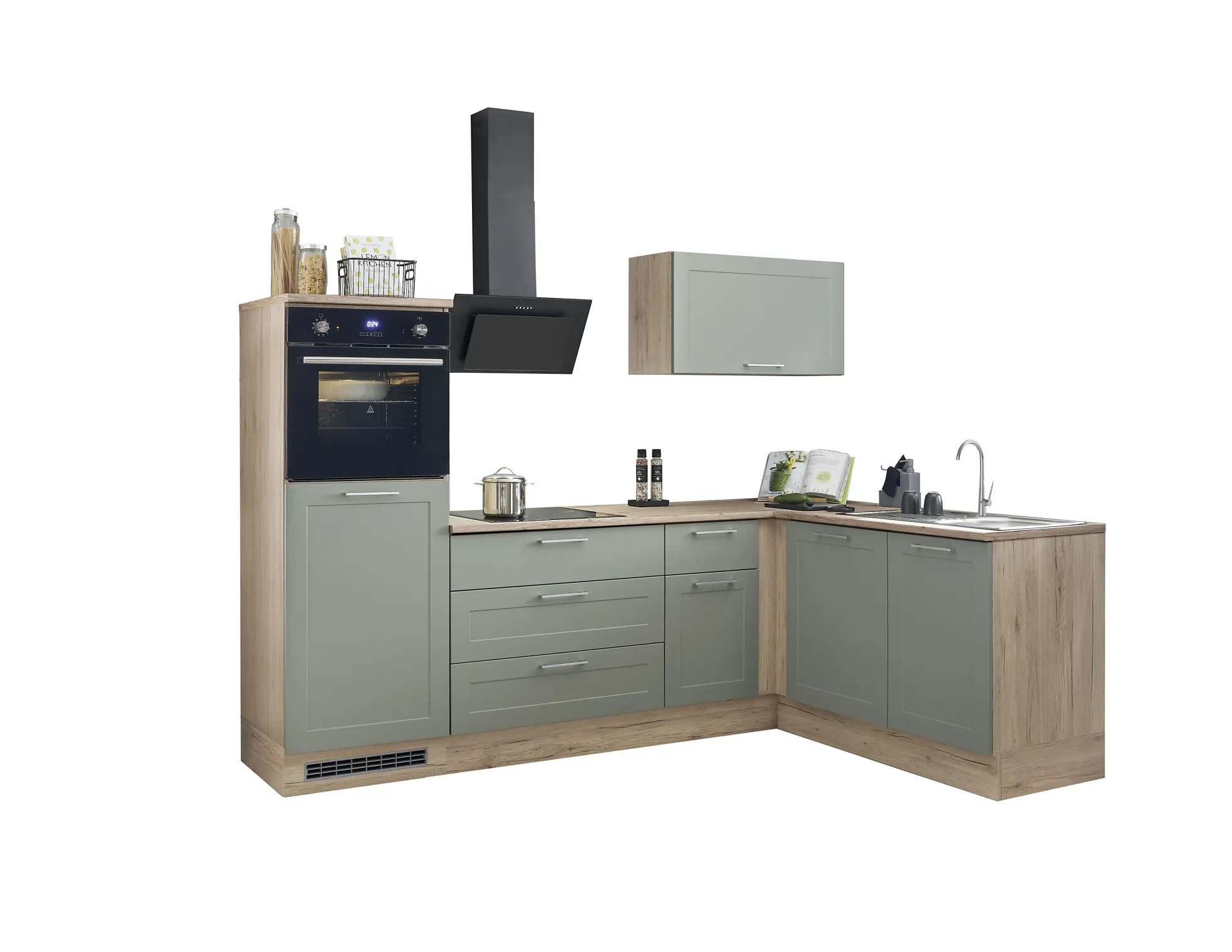 Küchenblock mit E-Geräten HASTINGS (Ecke-Hochschrank) II