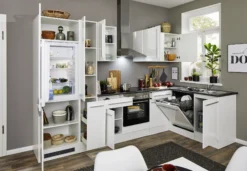 Küchenblock mit E-Geräten JAZZ 8 (Ecke-Kühlschrank-Apotheker) I