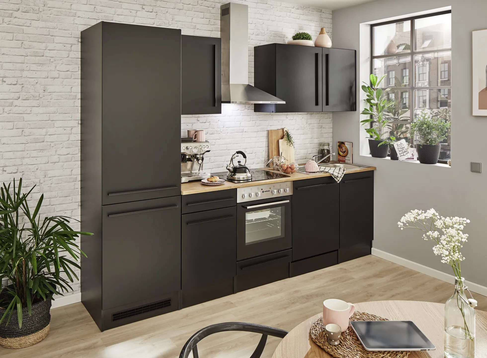 Küchenblock mit E-Geräten JAZZ 8 (Zeile-Kühlschrank) II