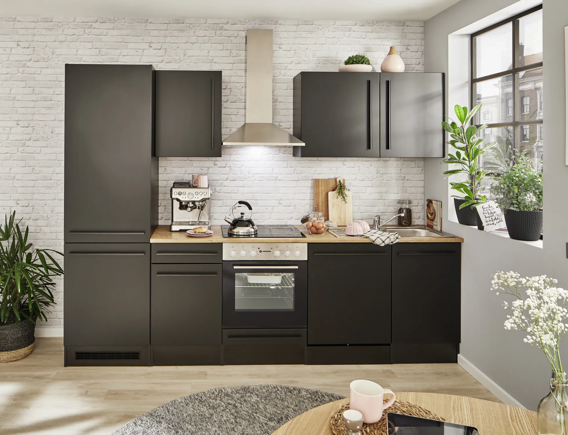 Küchenblock mit E-Geräten JAZZ 8 (Zeile-Kühlschrank) II