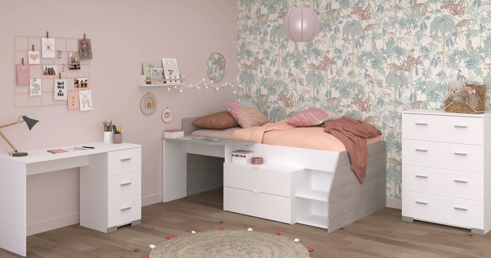 Kinderzimmer 3-teilig MILKY 15