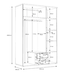 Kleiderschrank GLORIA