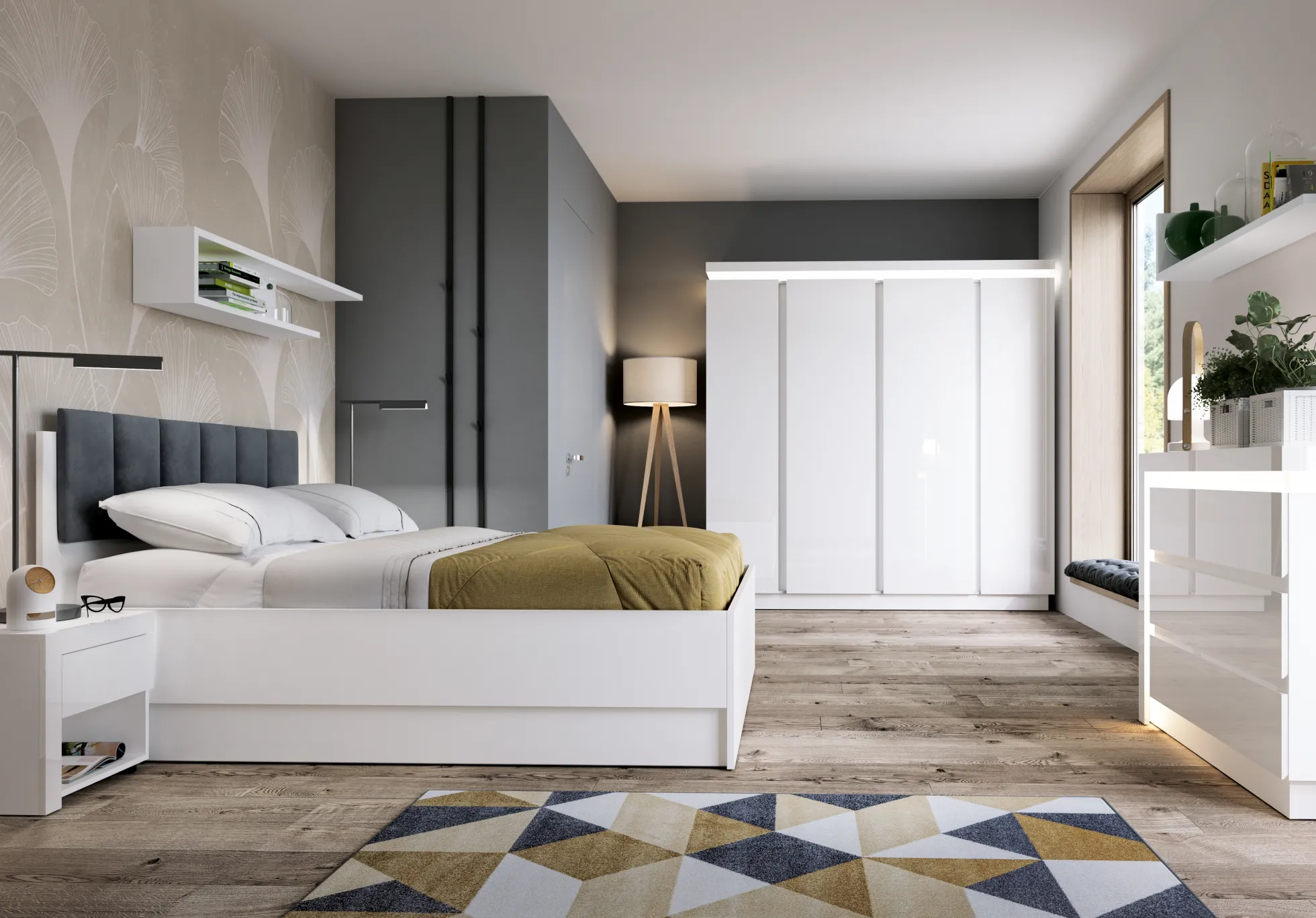 Kleiderschrank LYON WEISS