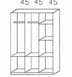 Kombi-Drehtürenschrank BREMEN
