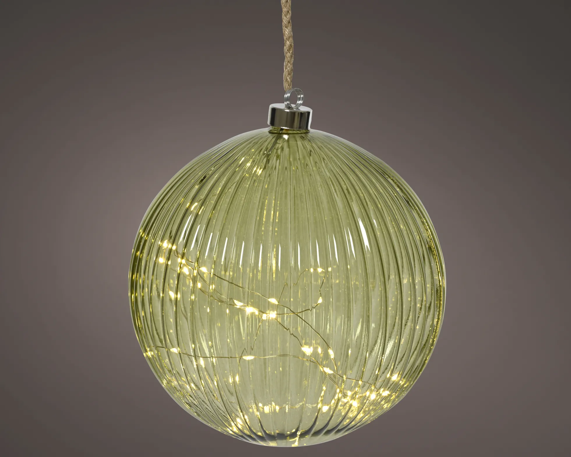 LED Glaskugel 14cm HERBST