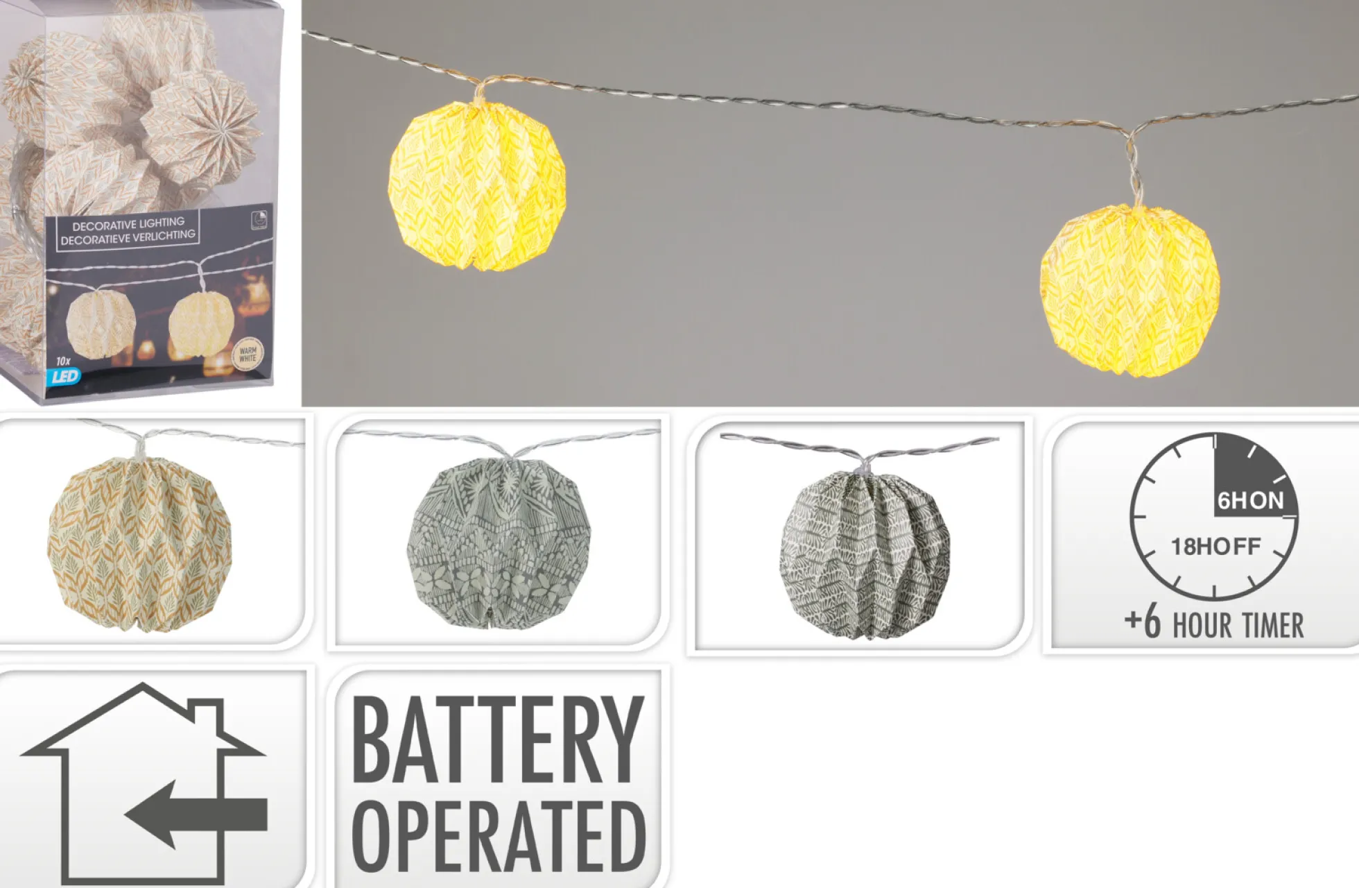 Lichterkette Lampions DEKO