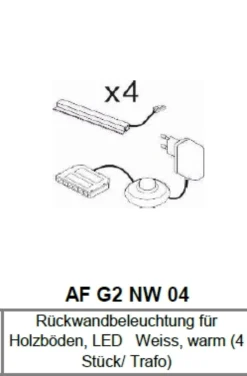 Rückwandbeleuchtungen 4er-Set RAVENNA AF G2 NW 04