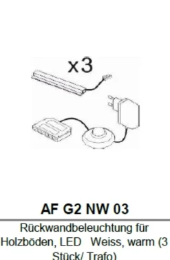 Rückwandbeleuchtungen 3er-Set RAVENNA AF G2 NW 03