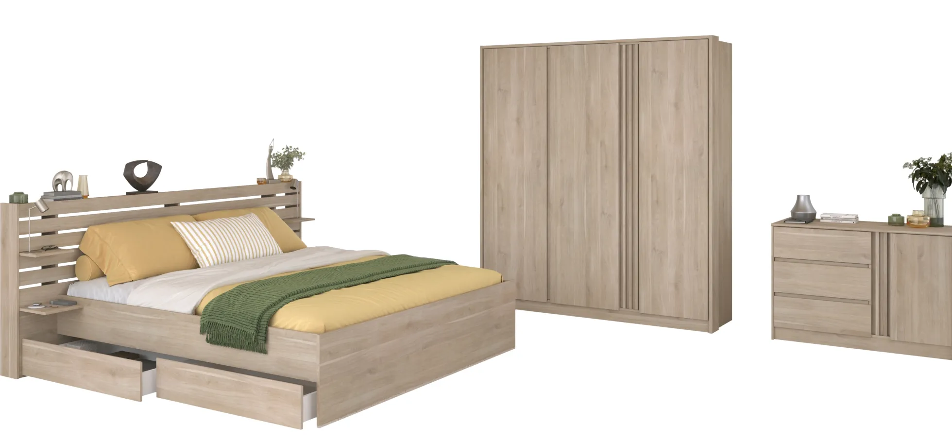 Schlafzimmer 3-teilig MIAMI 22