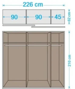 Schwebetürenschrank QUADRA