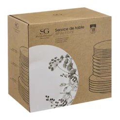 Service 18tlg. White Floral