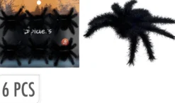 Spinnen behaart 6tlg. HALLOWEEN
