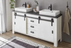 Unterschrank mit Doppelwaschbecken SHERWOOD
